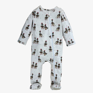 "Duck the Halls" Christmas Footie Pajamas - Newborn only