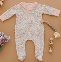 Load image into Gallery viewer, Enchanted Meadows Ruffle Zip Footie
