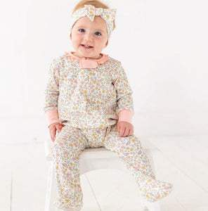 Enchanted Meadows Ruffle Zip Footie