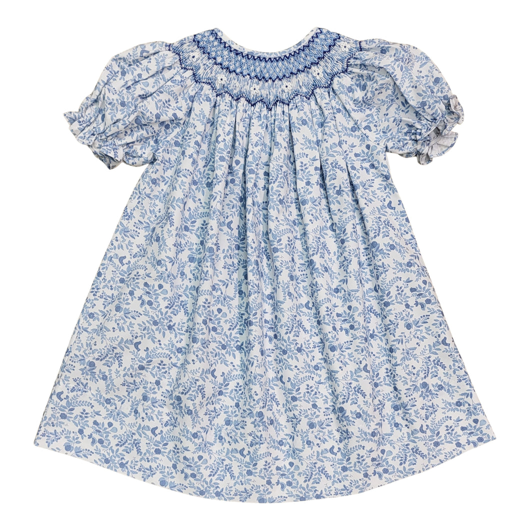 Bella Blue Flower Smocked Dress 3T & 4T only