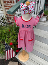 Load image into Gallery viewer, Lucy Red Stripe Dress
