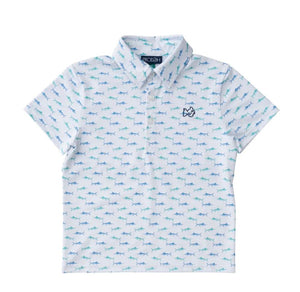 Performance Polo - Fish Print (Tuna)