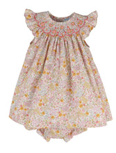 Load image into Gallery viewer, Floral Bouquet Smocked Dress - Size 12 months only
