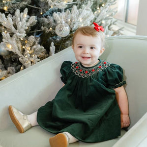 Forest Geometric Bishop Dress