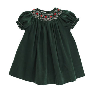 Forest Geometric Bishop Dress