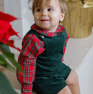 Forest Green Corduroy - John John Short w/ Tab