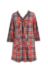 Load image into Gallery viewer, The Blair Dress in Navy Plaid
