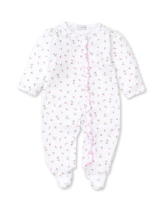 Garden Rose Ruffle Zip Footie