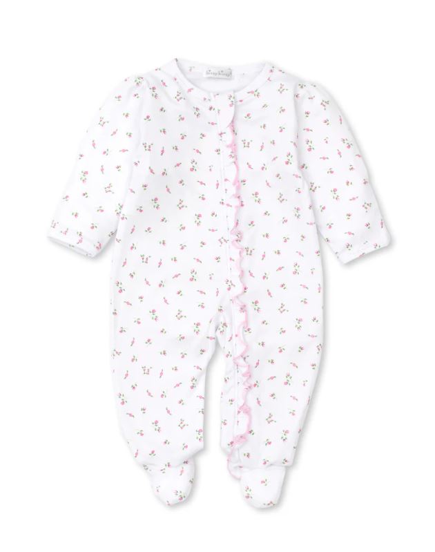 Garden Rose Ruffle Zip Footie