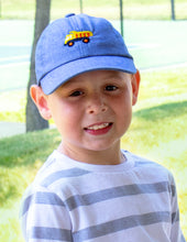 Load image into Gallery viewer, Demin Chambray Embroidered Ball Cap - Dump Truck
