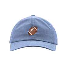 Load image into Gallery viewer, Demin Chambray Embroidered Ball Cap - Football
