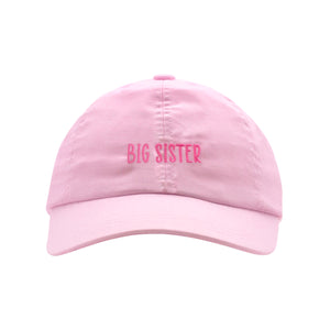 "Big Sister" Pink Twill Embroidered Ball Cap