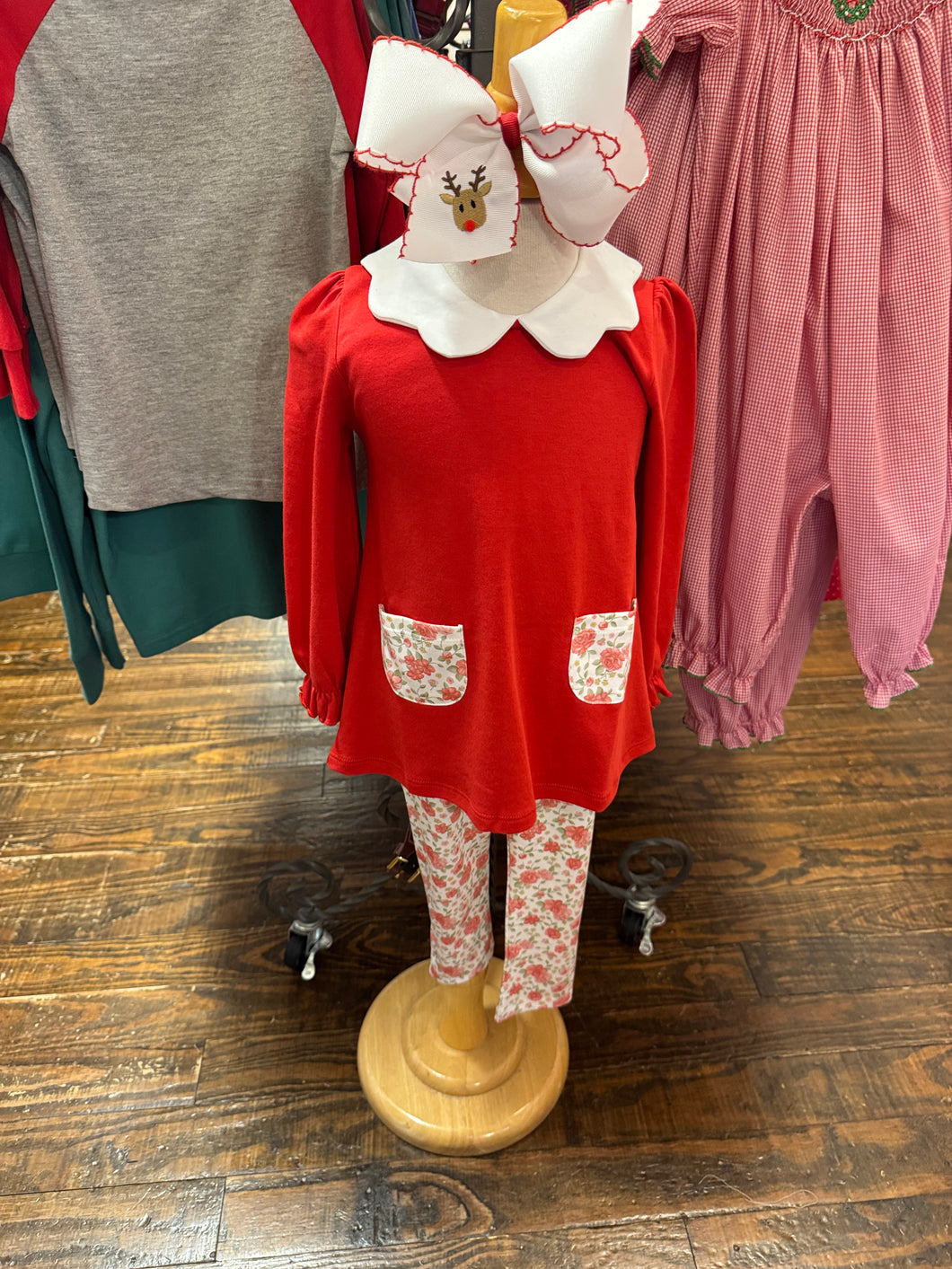 Festive Floral Leggings Set