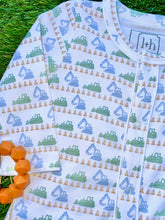 Load image into Gallery viewer, Newborn Playsuit in &quot;Construction Zone&quot; -

