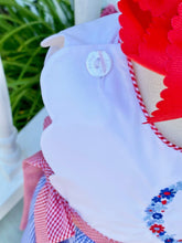 Load image into Gallery viewer, Scalloped Sundress in Red, White and Blue
