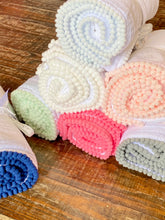 Load image into Gallery viewer, Cotton Muslim Swaddle Blanket w/ Pom-Pom Trim - Assorted styles
