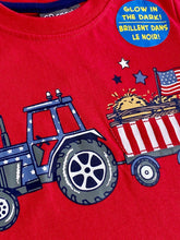 Load image into Gallery viewer, Patriotic Tractor, Flag T-Shirt and Glows in the Dark! Size 12 months only
