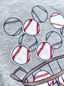 "Baseball Practice" Short Sleeve Grey T-Shirt