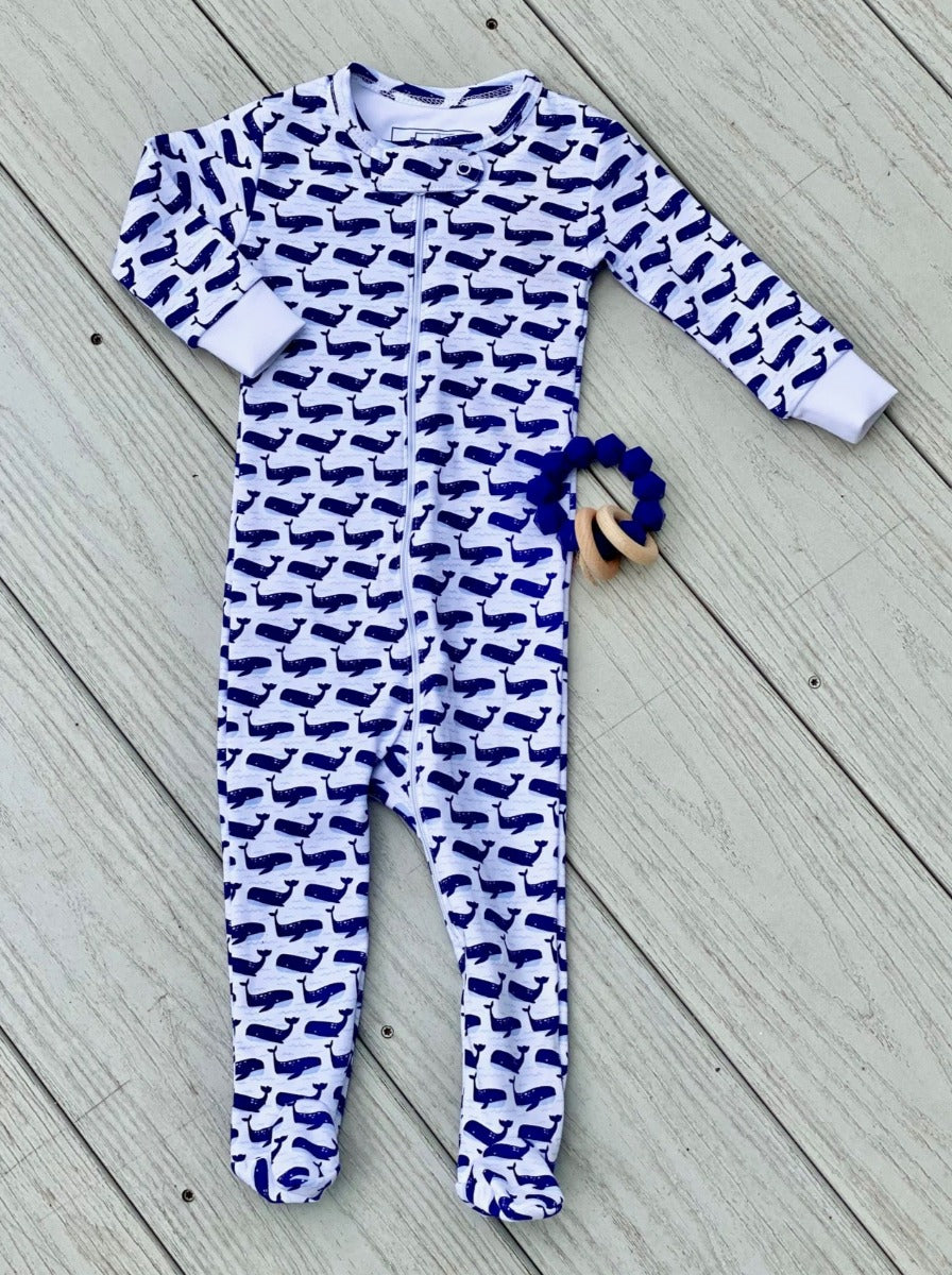 Parker Zipper Pajama - A Whale's Tale