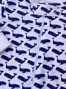 Parker Zipper Pajama - A Whale's Tale