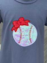 Load image into Gallery viewer, Sparkly Baseball Applique Dress
