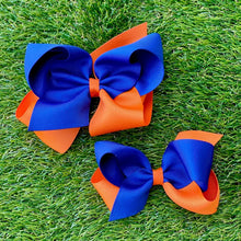 Load image into Gallery viewer, Houston Astros - 2 color Grosgrain Bow in Navy &amp; Orange
