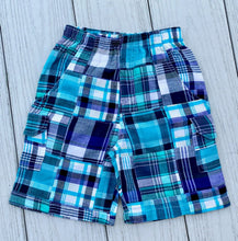 Load image into Gallery viewer, Madras Plaid Shorts in shades of blue
