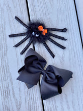 Load image into Gallery viewer, Wee Ones Marabou and Grosgrain Spider Bow
