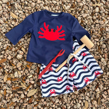 Load image into Gallery viewer, Crab Rash Guard &amp; Swim Trunks Set
