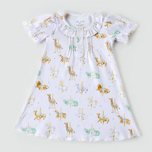 Round & Round We Go Cotton Loungewear/Play Dress