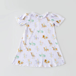 Round & Round We Go Cotton Loungewear/Play Dress