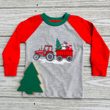 Load image into Gallery viewer, Christmas Tractor L/S Infant Boys T-Shirt
