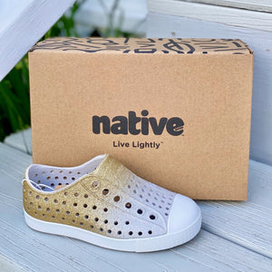 Native Jefferson Shoes - Gold Frost Bling