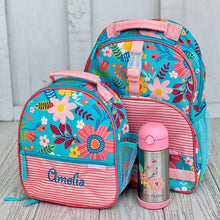 Load image into Gallery viewer, Turquoise Floral All Over Print Lunch Box

