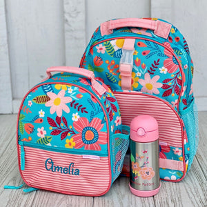 Turquoise Floral All Over Print Lunch Box