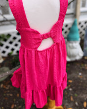 Load image into Gallery viewer, Magenta Eyelet Sundress
