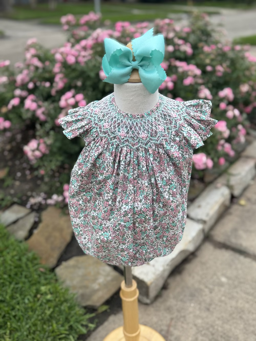 Pamela Floral Smocked Bubble - Last One Size 24 months