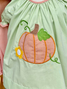 Pumpkin Applique Dress Set