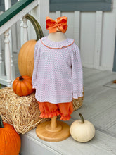 Load image into Gallery viewer, Girls two piece Orange Floral set - Petit  Bebe
