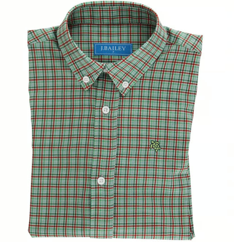 Performance Button Down - Jingle Plaid