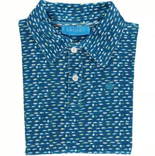 Load image into Gallery viewer, Performance Polo - Fishing Lures on Blue
