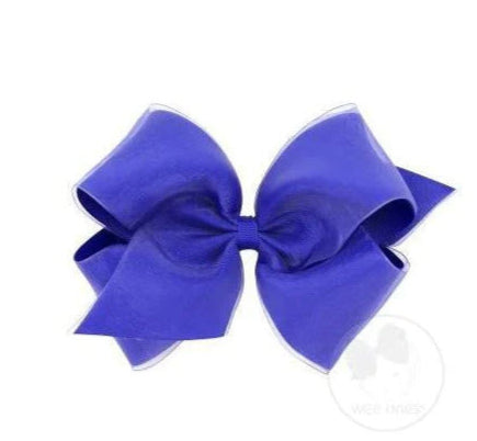 King Organza Overlay Bow - Electric Blue