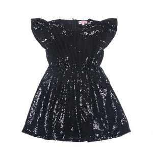 Black Sequined Dress.