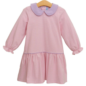 Pink, White & Lavender Knit Katherine Dress