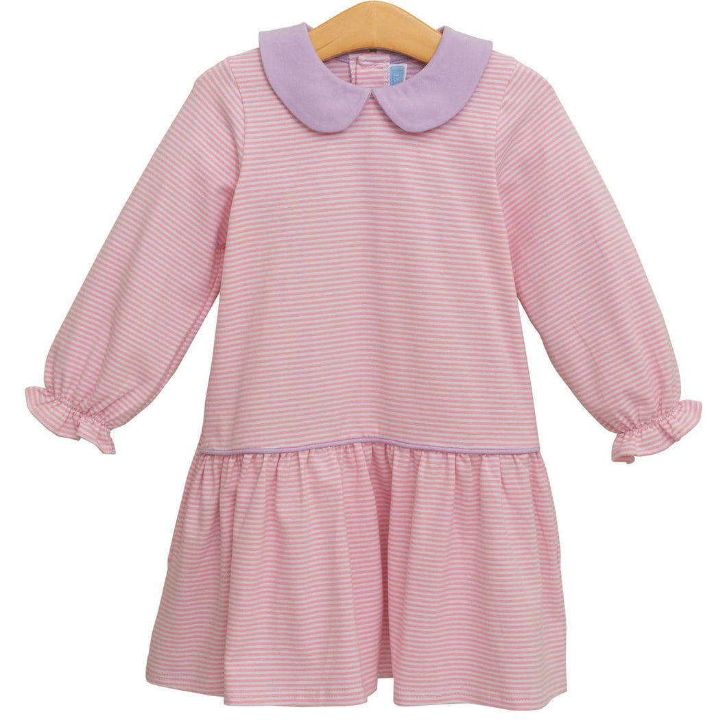 Pink, White & Lavender Knit Katherine Dress