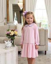 Load image into Gallery viewer, Pink, White &amp; Lavender Knit Katherine Dress

