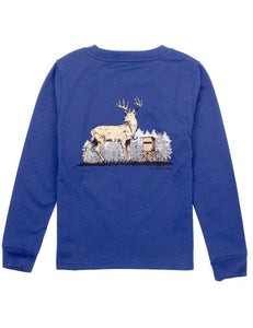 Deer Season River Blue L/S T-Shirt