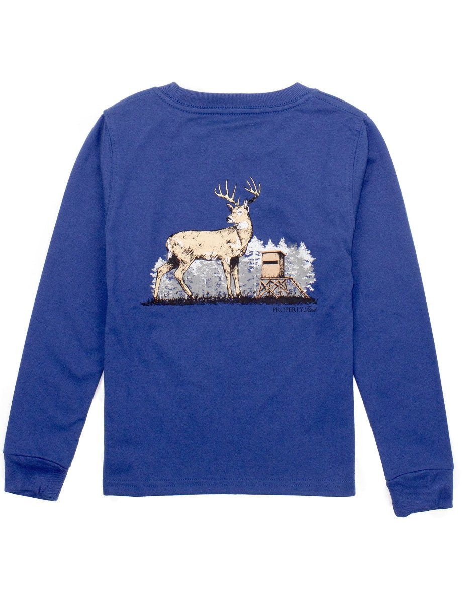 Deer Season River Blue L/S T-Shirt