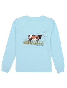 Longhorn LS Powder Blue T-shirt