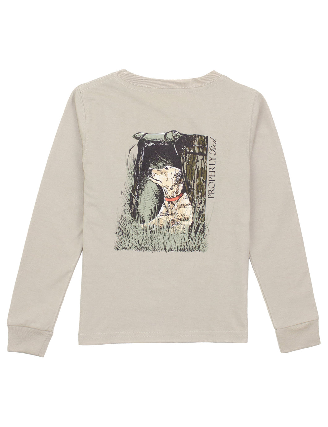 Lab & Mossy Print on Linen - L/S T-Shirt (